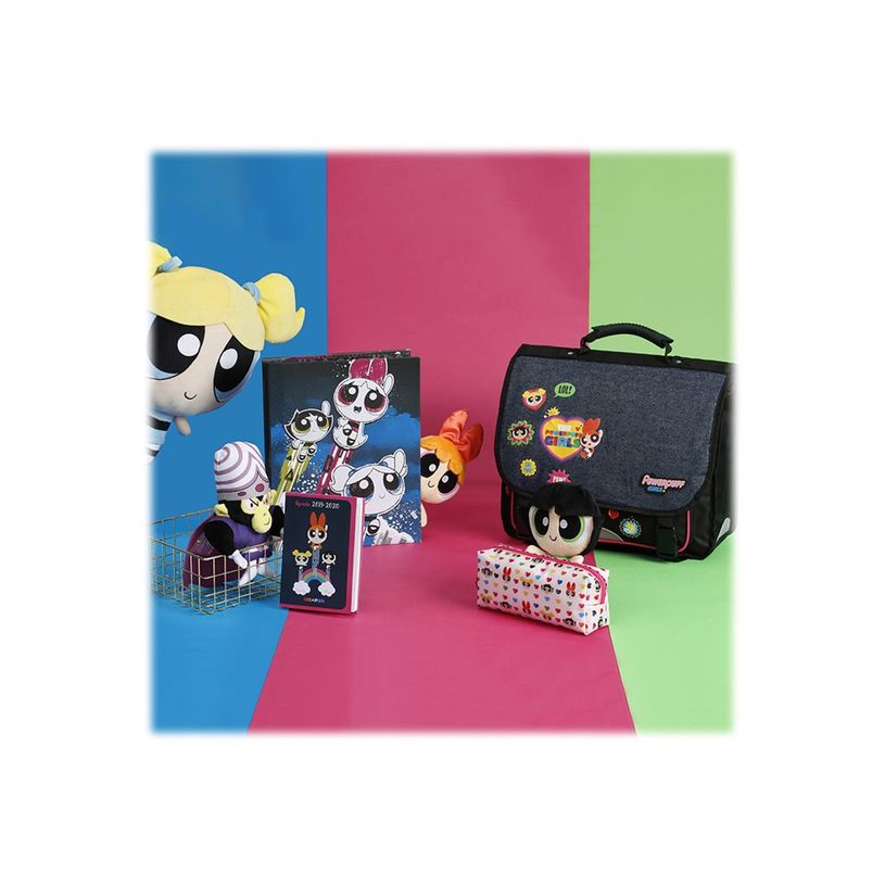 3135253287988-Powerpuff Girls Cartable 38 cm noir/jean 2 compartiments Viquel-P_79435793_4-3
