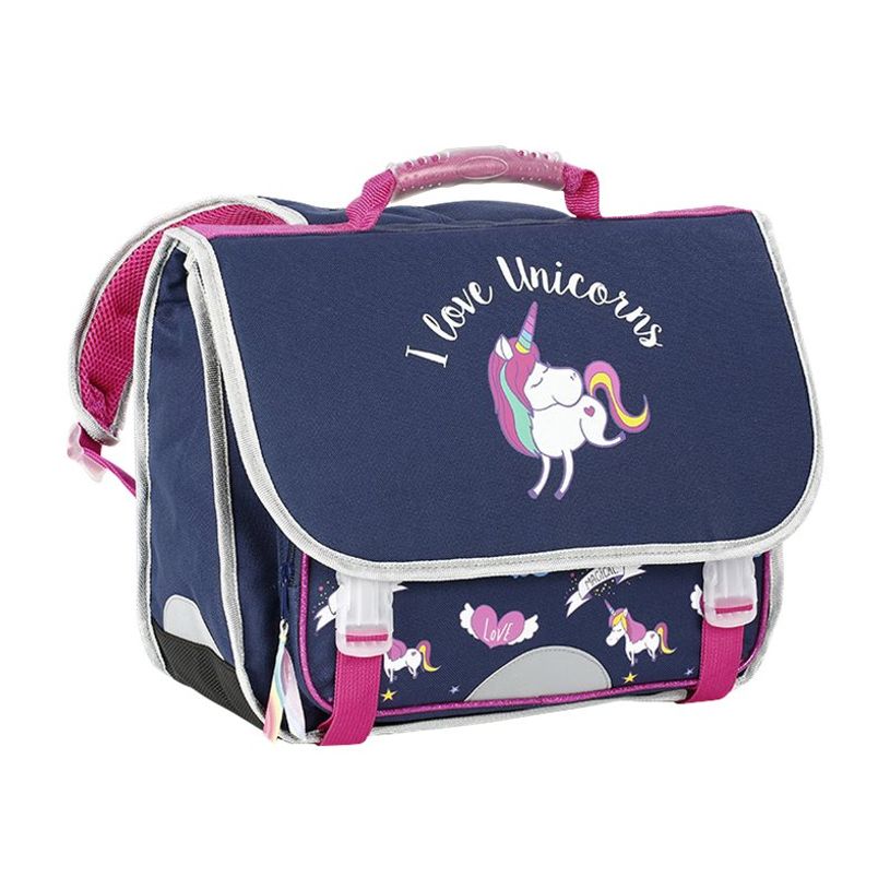 3135253288091-Cartable Licorne 38 cm marine 2 compartiments Viquel-P_79435794_1-0