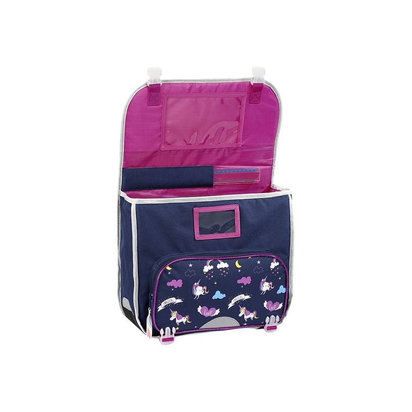 3135253288091-Cartable Licorne 38 cm marine 2 compartiments Viquel-P_79435794_4-3