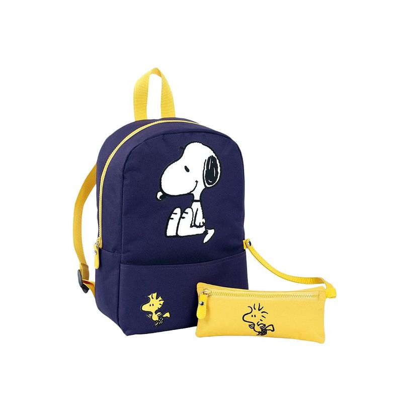 3135256797729-Snoopy Sac à dos Maternelle + Trousse bleu/jaune 1 compartiment Viquel-P_79435809_1-0