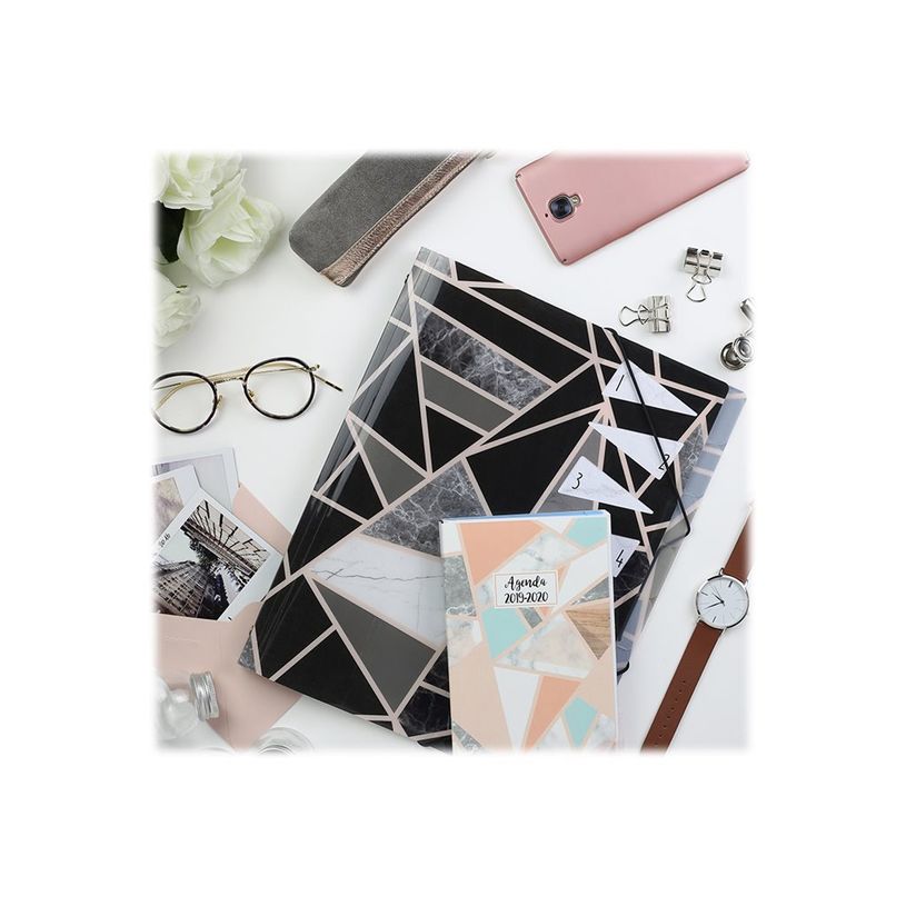 3135257168283-Agenda Mineral Noir Ou Pastel 1 Jour par page 11,7X17cm Viquel -P_79435820_1-4