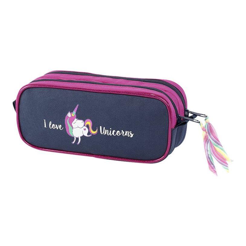 3135258778092-Trousse Licorne bleu marine 2 compartiments Viquel-P_79435842_1-0