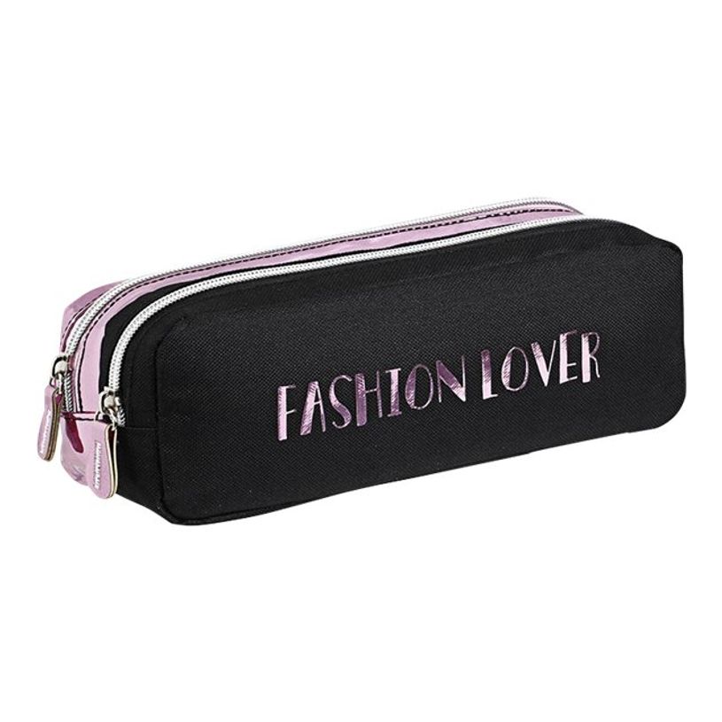 3135258778139-Trousse Diamond noir/rose 2 compartiments Viquel-P_79435843_1-0