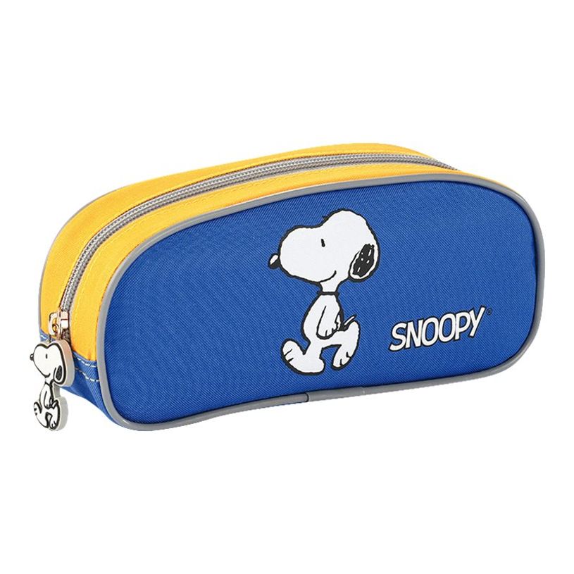 3135258908208-Snoopy Trousse bleu/jaune 1 compartiment Viquel-P_79435847_1-0