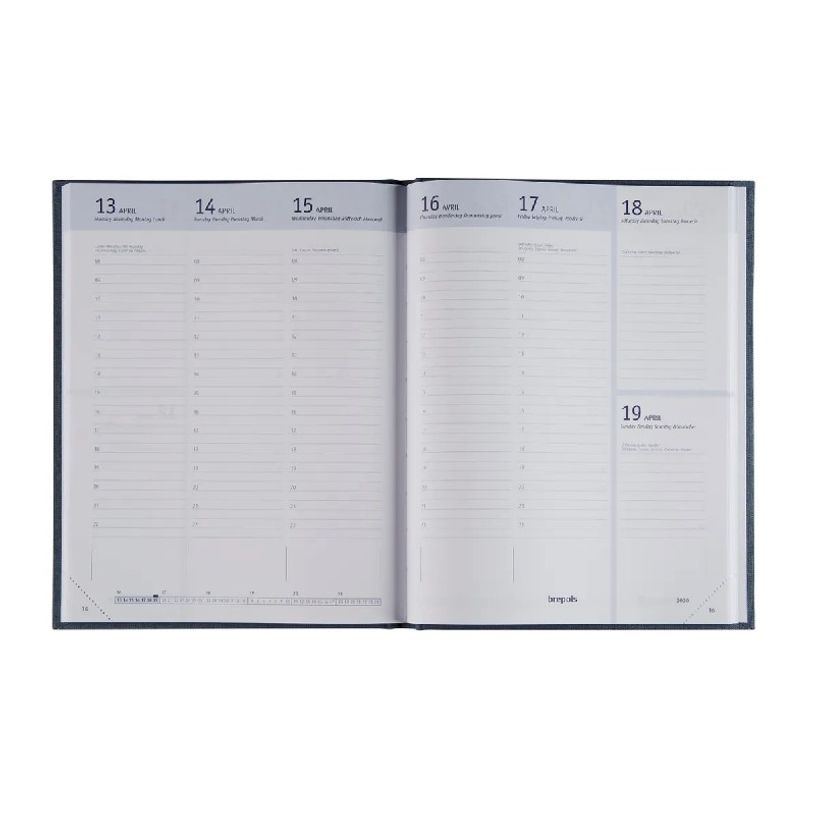 5412303149136-Agenda Tessuto - 1 semaine sur 2 pages - 17 x 22 cm - 2 couleurs disponibles - Brepols-P_79435863_3-1