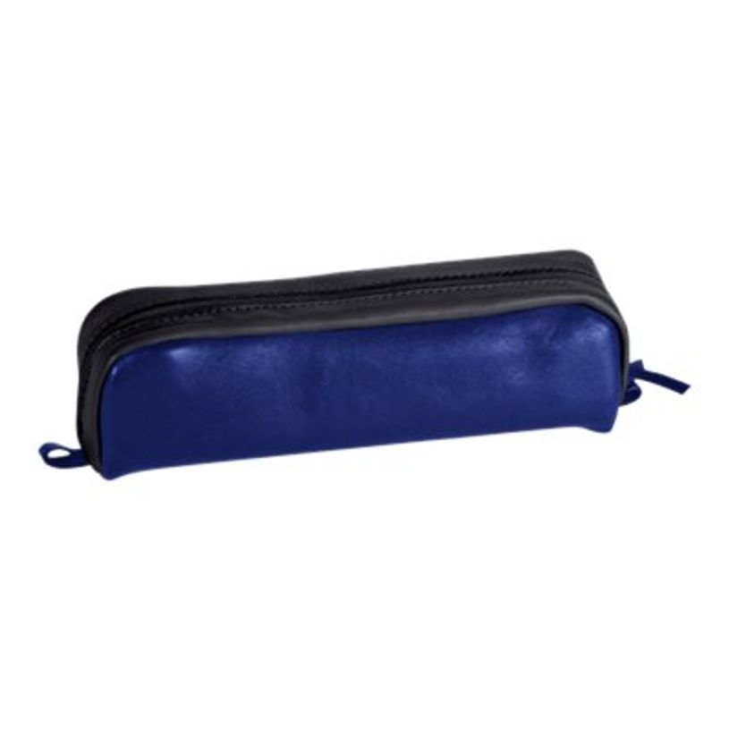 3329680083965-Clairefontaine - Trousse rectangulaire - cuir - bicolore noir/bleu-P_79435890_1-0