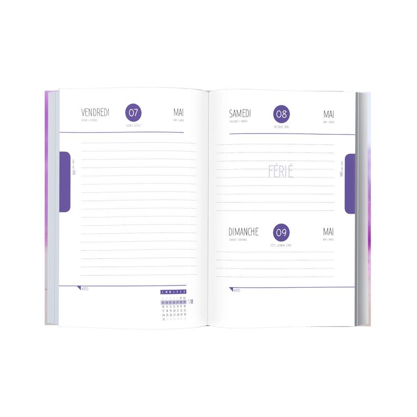 3664447048055-Agenda Danseuse - 1 jour par page - 12,5 x 17,5 cm - 2 décors au choix - Oberthur-P_79436028_4-3