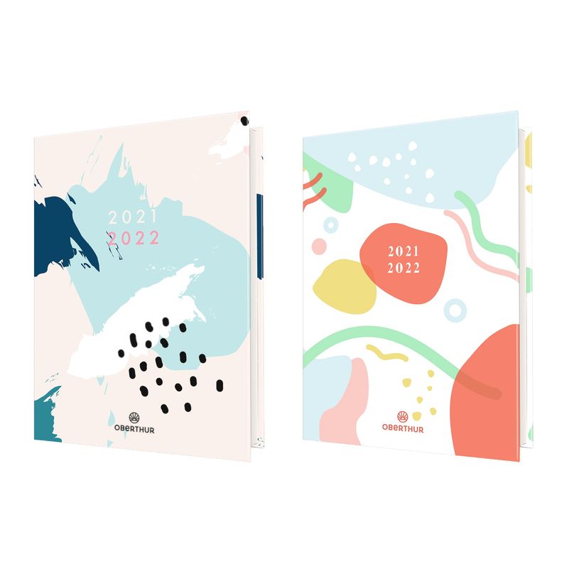 3664447048086-Agenda Memphis - 1 jour par page - 12,5 x 17,5 cm - 2 décors au choix - Oberthur-P_79436029_1-0