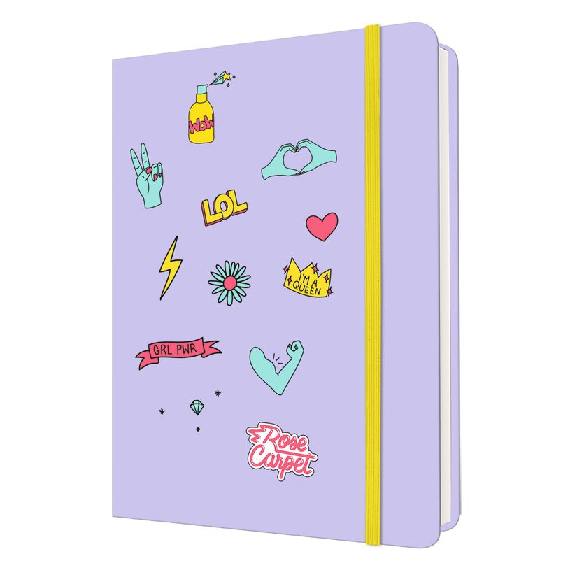 3664447048178-Agenda à élastique Rose Carpet - 1 jour par page - 12,5 x 17,5 cm - Oberthur-P_79436037_1-0