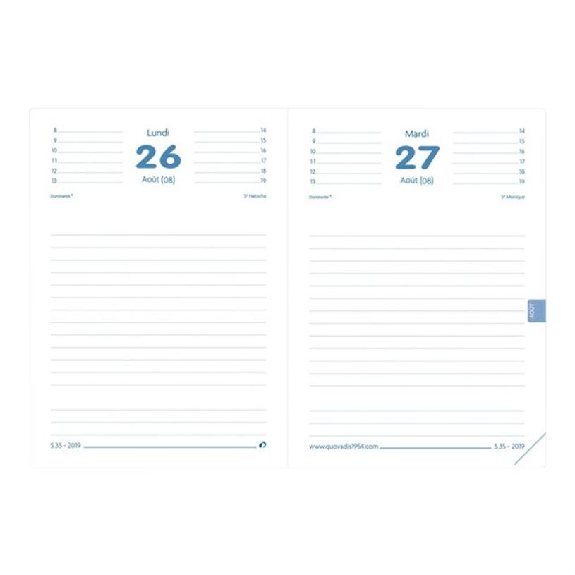 3371010423828-Agenda Fidji Gris 1 Jour par page 12X17cm Quo Vadis -P_79436073_1-2