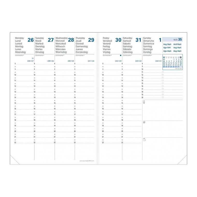 3371010426218-Quo Vadis - Agenda 16 mois - 2026-2027 - Affaires SD - Semainier Planning - Multilingue - Everest - Bleu - 16 mois de sept-P_79436091_1-2
