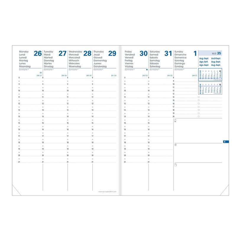 3371010426256-Quo Vadis - Agenda 16 mois - 2026-2027 - Planning 21 SD - Semainier Notes - Multilingue - Everest - Bleu - 16 mois de sept-P_79436095_1-2