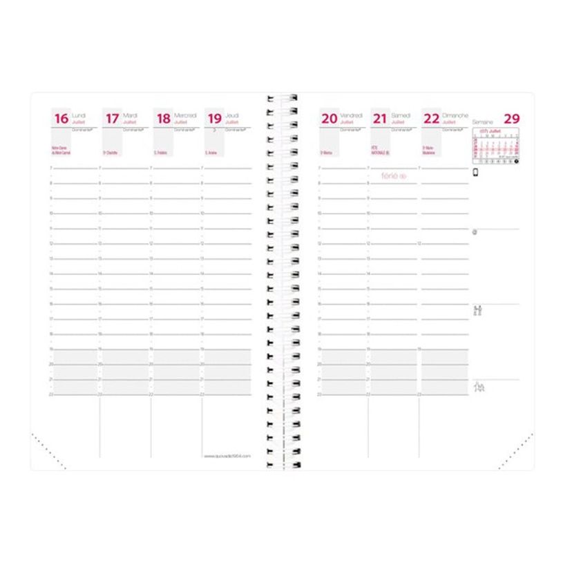 3371010426591-Quo Vadis - Agenda avec répertoire à élastique Time&Life Pocket - 1 semaine sur 2 pages -P_79436101_1-2