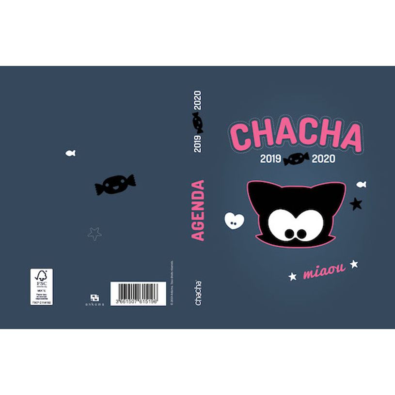 3661507615196-Chacha Agenda Miaou 1 Jour par page 12X17cm 352 pages Kid'Abord -P_79436255_1-0