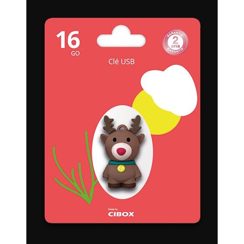 3700293207540-Cibox Animals 3D Cerf - clé USB 16 Go - USB 2.0-P_79436489_2-1