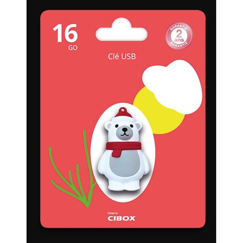 3700293207557-Cibox Animals 3D Ours - clé USB 16 Go - USB 2.0-P_79436490_2-1