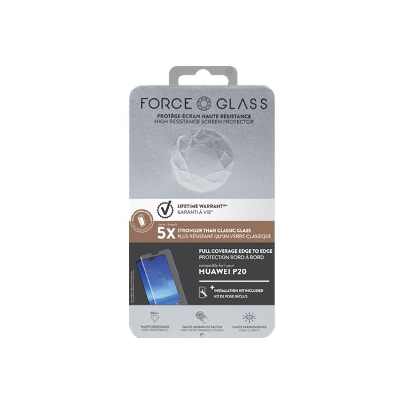 3571211387299-Force Glass - protection d'écran - verre trempé pour Huawei P20-P_79436573_1-2