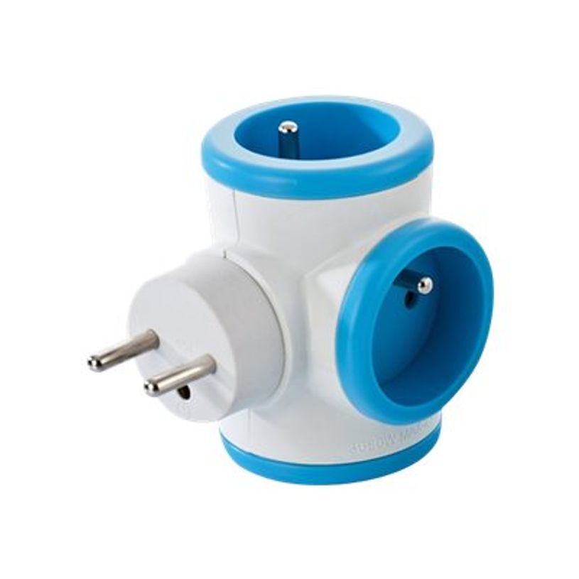 3760110684190-WATT & CO - multiprise triplite rotative - blanc/bleu-P_79436591_1-0