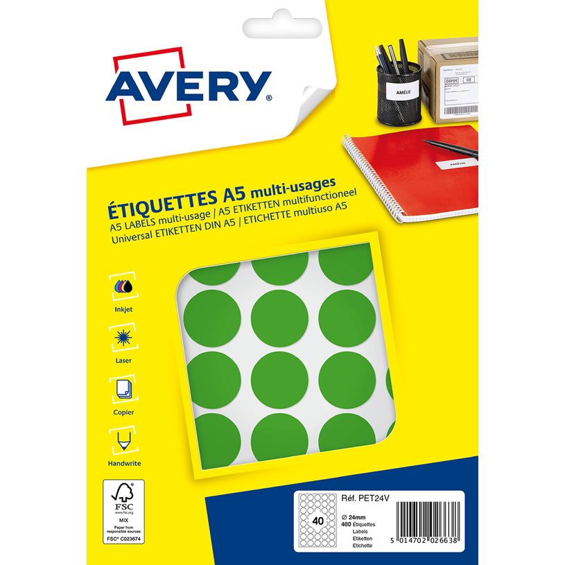 5014702026638-Avery - Etui A5 - 400 Pastilles adhésives - vert - diamètre 24 mm-P_79436611_1-0