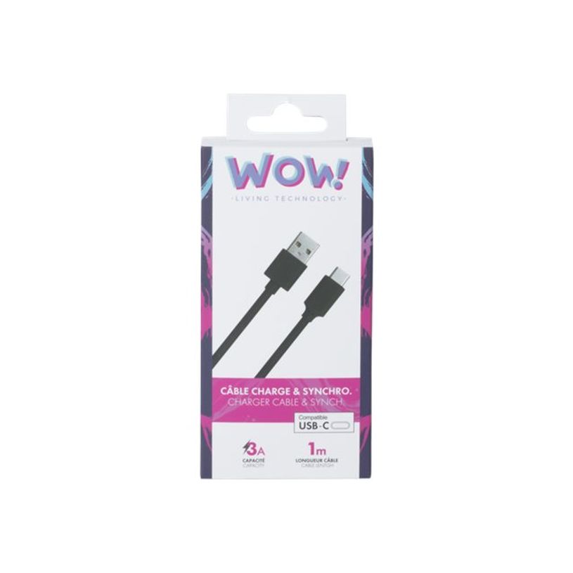 3571211393443-Bigben WOW - câble de charge et de synchronisation USB/USB-C - 1 m - noir-P_79436661_1-1