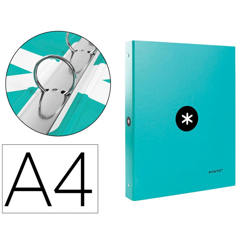8423473793163-Antartik - Classeur à anneaux - Dos 40 mm - A4 - pour 225 feuilles - turquoise-P_79436733_1-0