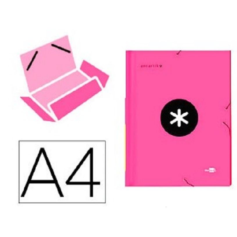 8423473870871-Antartik - Chemise à rabats - A4 - rose fluo-P_79436746_1-0