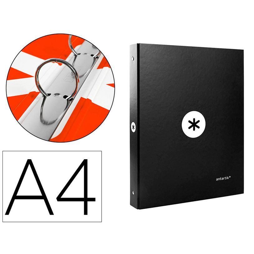 8423473880894-Antartik - Classeur à anneaux - Dos 25 mm - A4 - noir-P_79436779_1-0