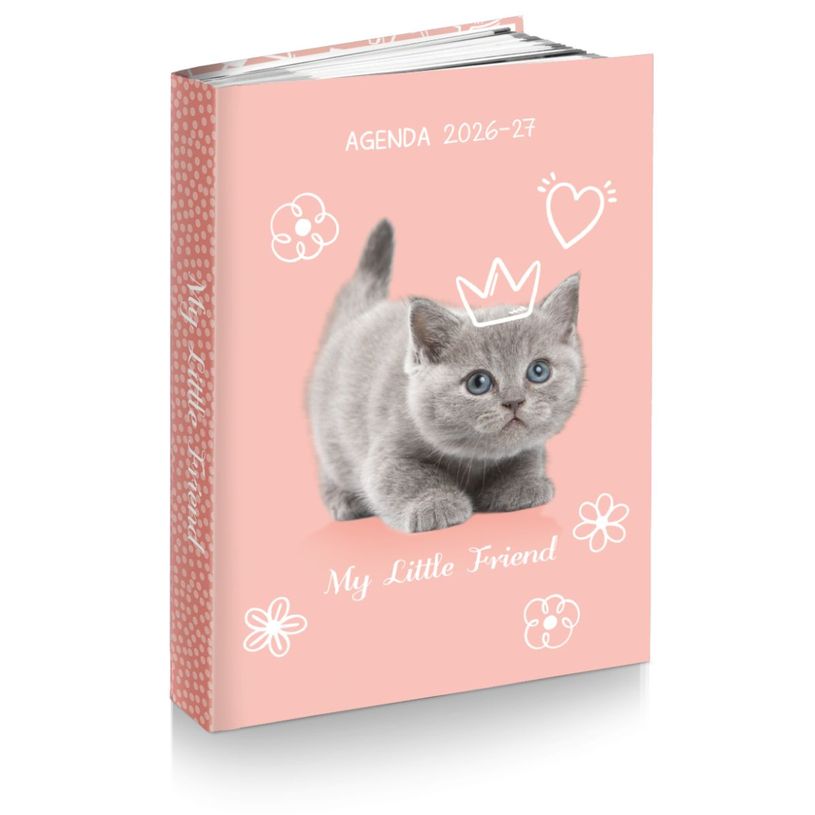 3661507015064-Agenda rembordé My Little Friends - 1 jour par page - 12x17 cm - 3 décors assortis - Kid'Abord--0