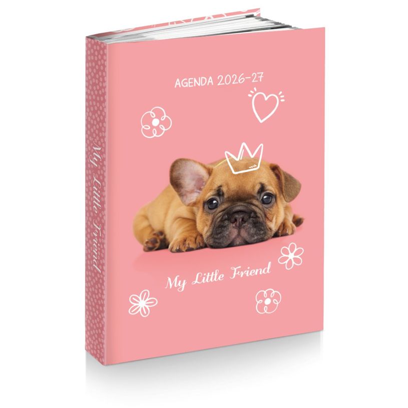 3661507015064-Agenda rembordé My Little Friends - 1 jour par page - 12x17 cm - 3 décors assortis - Kid'Abord--1