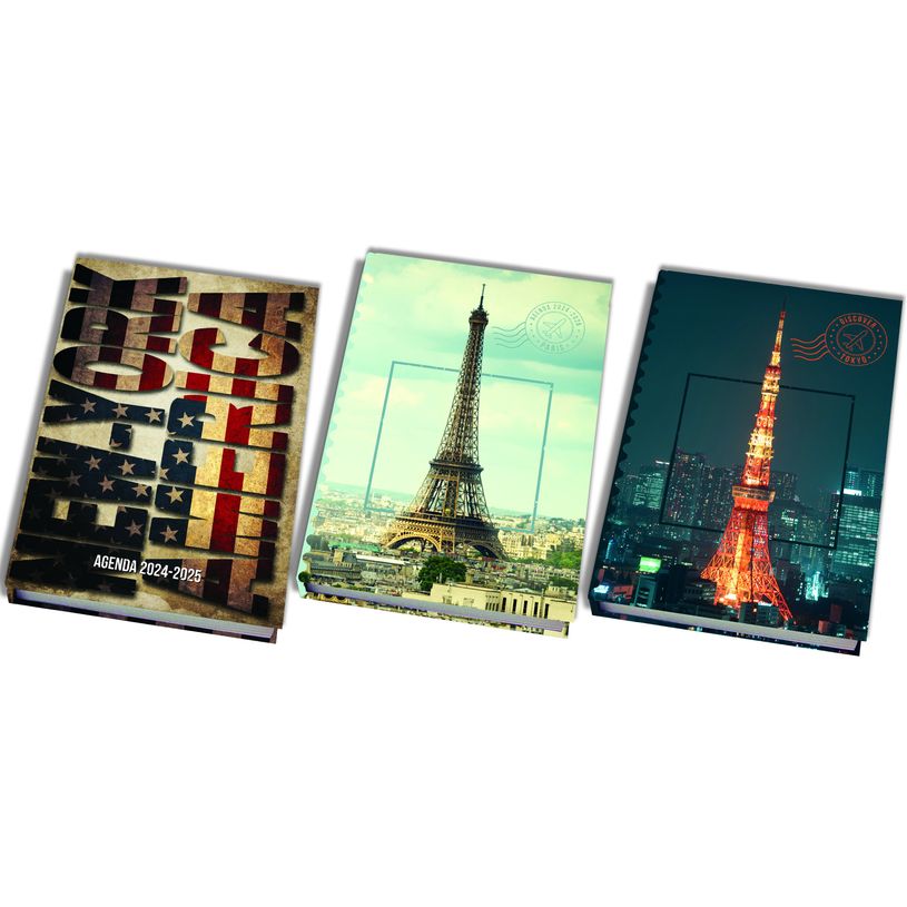 3661507015026-Agenda rasé vif City - 1 jour par page - 12 x 17 cm - différents modèles disponibles - K-P_79436817_1-0