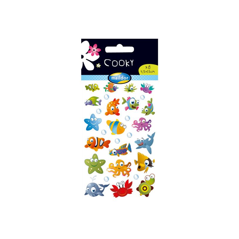 3065505603849-Maildor - 1 feuille gommettes animaux de la mer-P_79436825_1-1