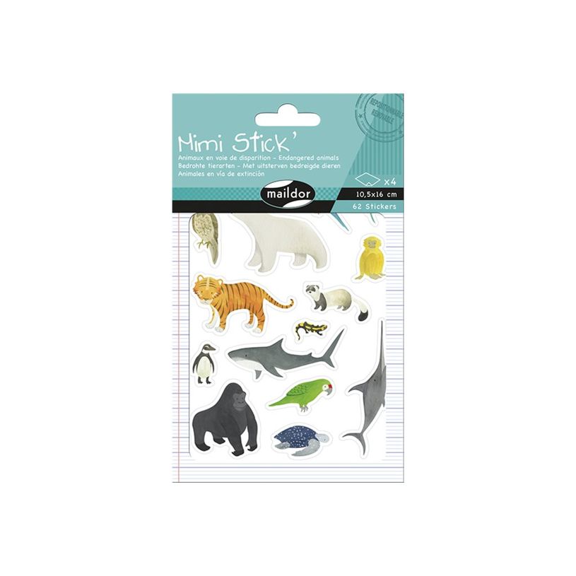 3609510910211-Maildor - 4 feuilles gommettes animaux en voie de disparition-P_79436865_3-2