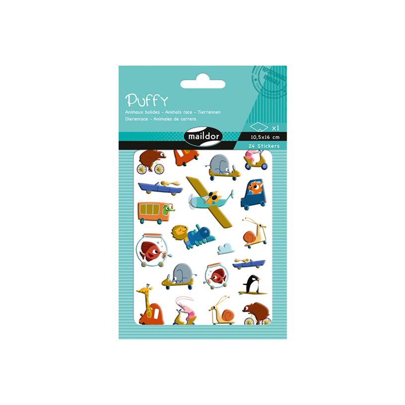 3609510911478-Maildor - 1 feuille gommettes courses d'animaux-P_79436918_1-1