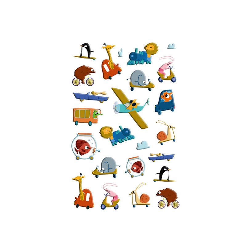 3609510911478-Maildor - 1 feuille gommettes courses d'animaux-P_79436918_2-0