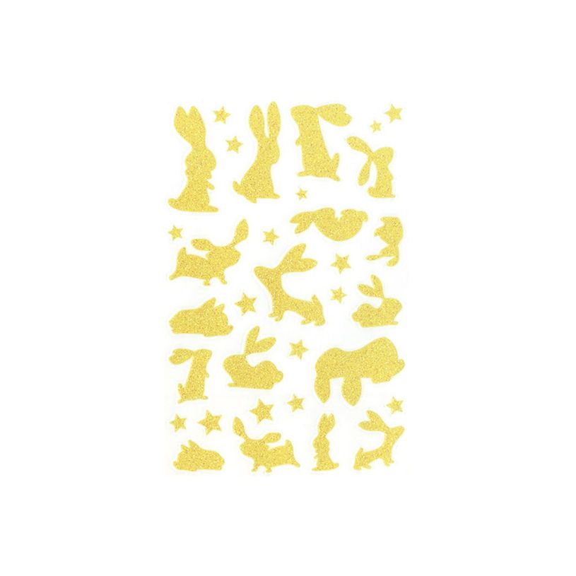 3609510911492-Maildor - 2 feuilles gommettes lapins - jaune et rose-P_79436919_1-2
