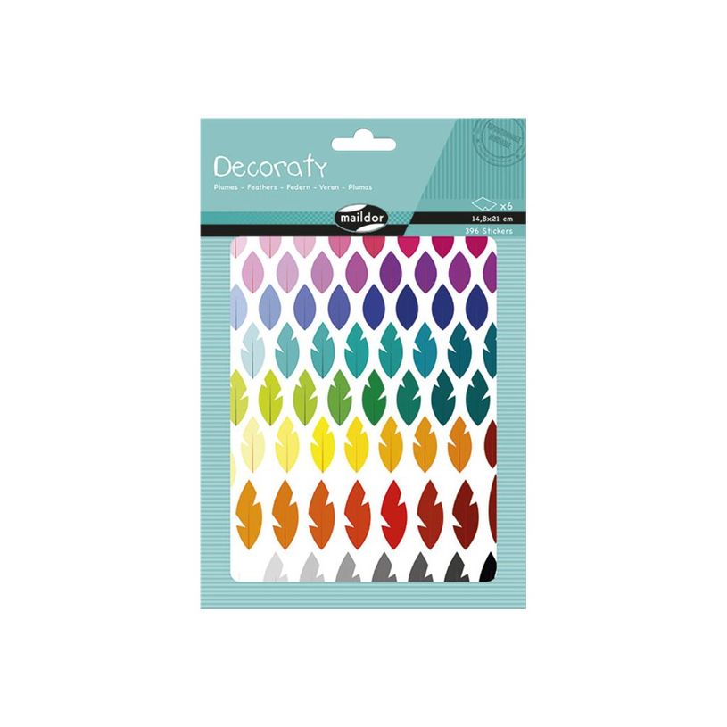 3609510911638-Maildor - 6 feuilles gommettes plumes-P_79436924_1-1