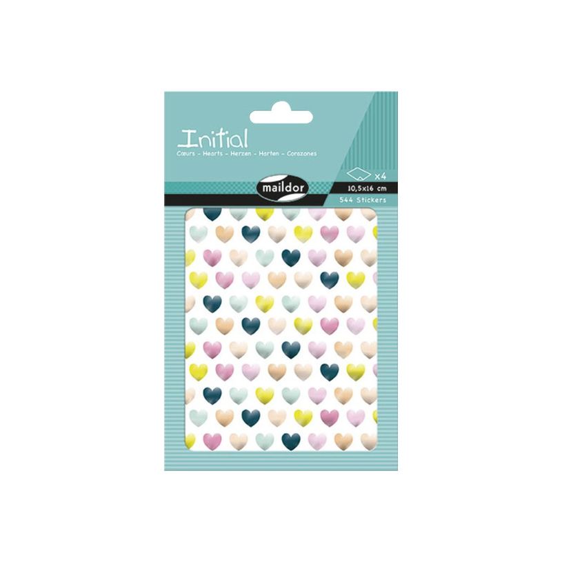 3609510911713-Maildor - 4 feuilles gommettes cœurs - métal-P_79436930_2-2