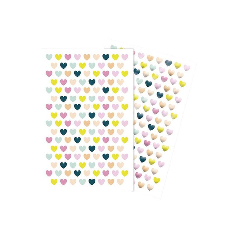 3609510911713-Maildor - 4 feuilles gommettes cœurs - métal-P_79436930_3-0