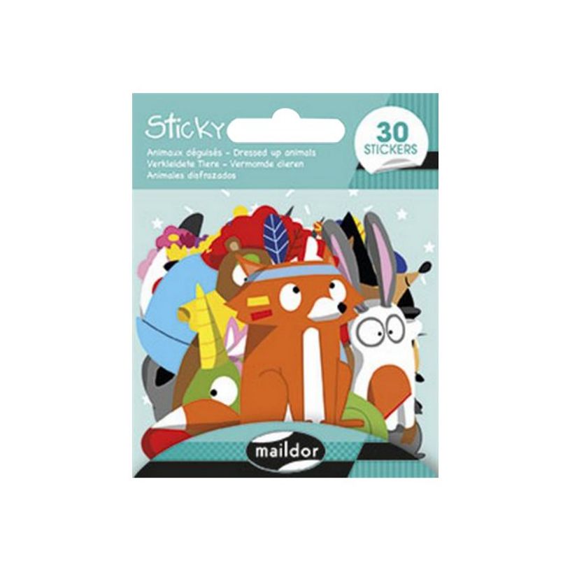 3609510911768-Maildor - 1 feuille gommettes animaux déguisés-P_79436931_2-2