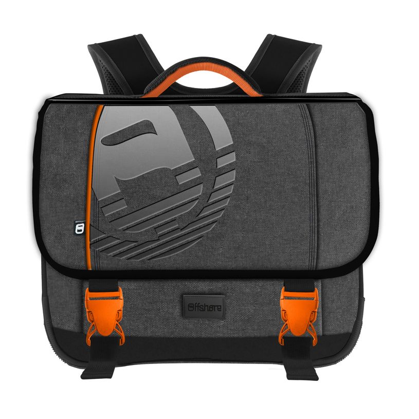 4891320439214-Offshore Cartable 38 cm gris 2 compartiments Bagtrotter -P_79436966_1-0