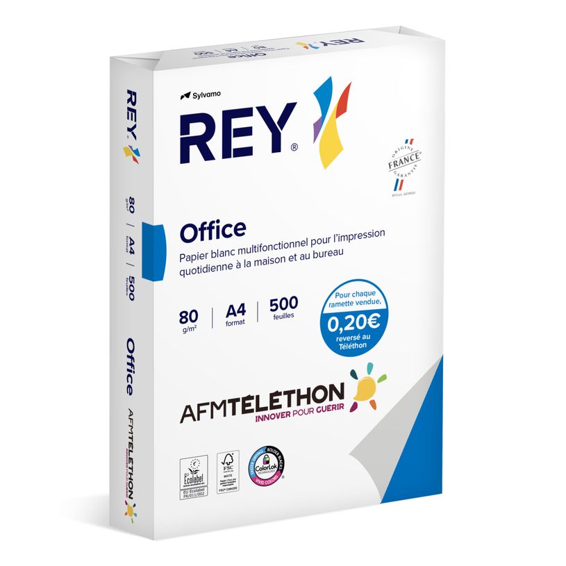 3141728704768-Rey Office - Papier blanc - A4 (210 x 297 mm) - 80 g/m² - Ramette de 500 feuilles--1
