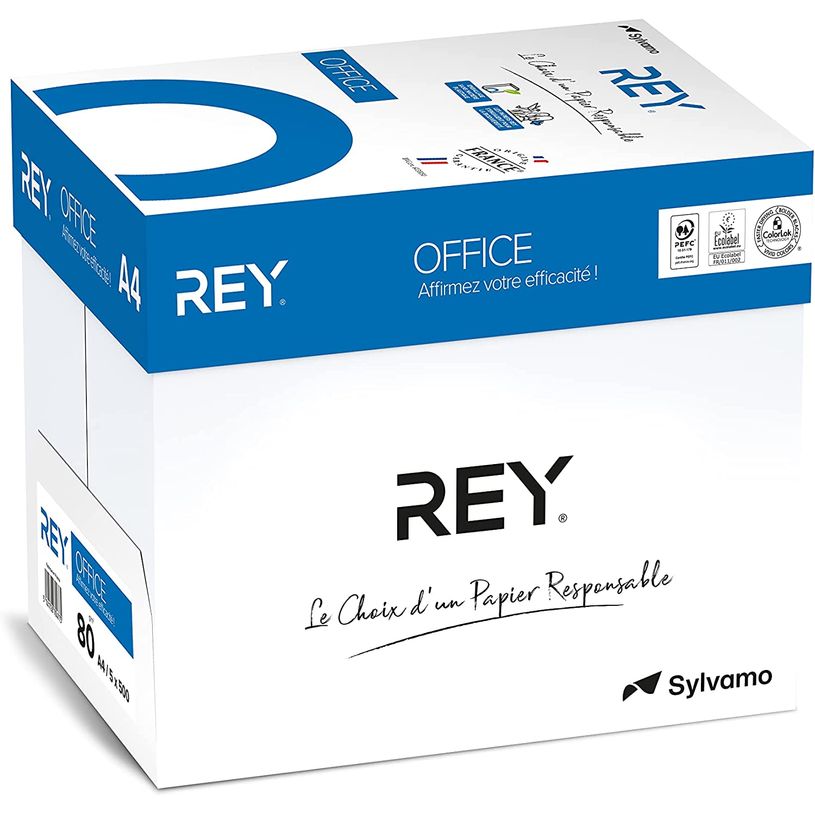 3141728704775-Rey Office - Papier blanc - A4 (210 x 297 mm) - 80 g/m² - 2500 feuilles (carton de 5 ramet-P_79437196_2-1