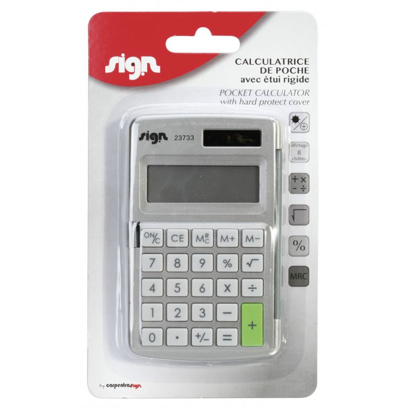 3173740237337-Calculatrice de poche Sign KF01602 - 8 chiffres - alimentation batterie et solaire-P_79437201_2-1