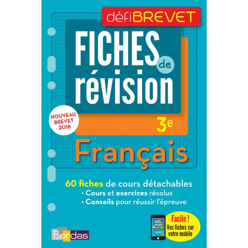 9782047356968-Défibrevet - Fiches de révision Français 3e + Offert : vos fiches sur votre mobile-P_79437287_1-0