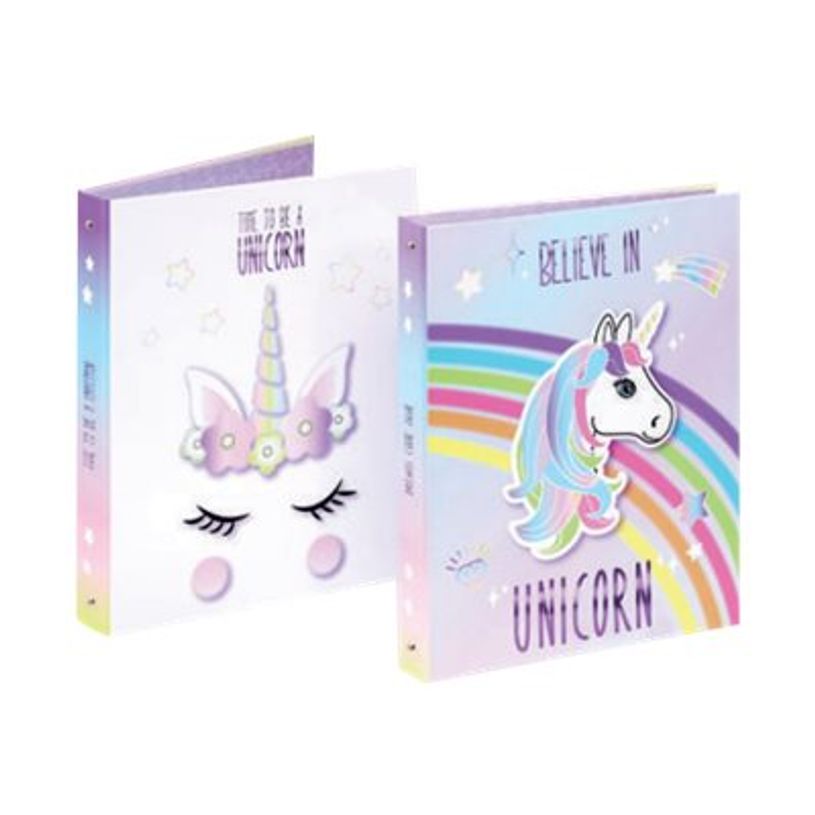 3135252008096-Viquel Unicorn - Classeur à anneaux - Dos 40 mm - A4 - pour 225 feuilles-P_79437589_1-0