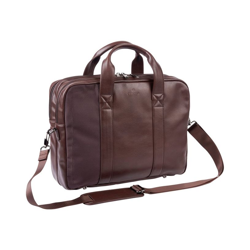 3108723210434-Oberthur Oregon - Cartable rigide 2 compartiments - pour ordinateur portable 15,6" - marron-P_79437636_2-0