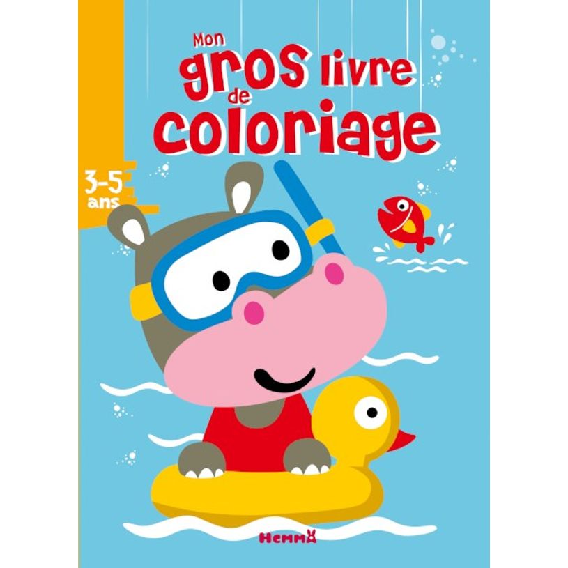 9782508041723-Mon gros livre de coloriage - Hippopotame dans bouée-P_79437782_1-0