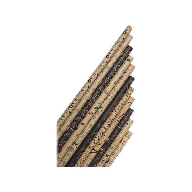 3329682238264-Clairefontaine - Papier cadeau kraft - 70 cm x 2 m - 70 g/m² - motif pictos 2.0-P_79437835_1-0