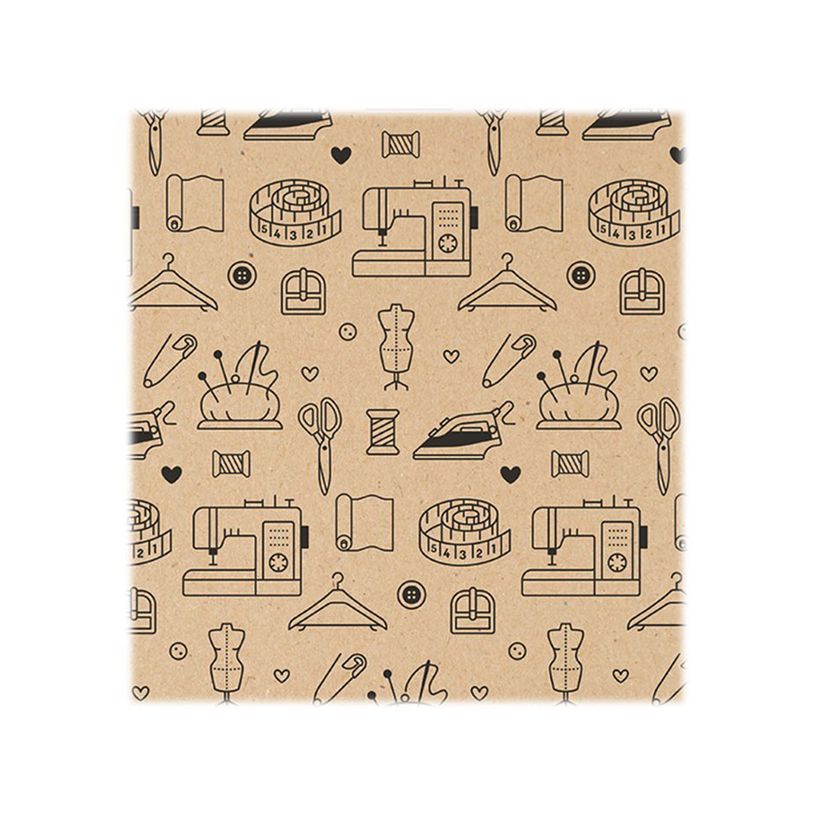3329682238264-Clairefontaine - Papier cadeau kraft - 70 cm x 2 m - 70 g/m² - motif pictos 2.0-P_79437835_4-3