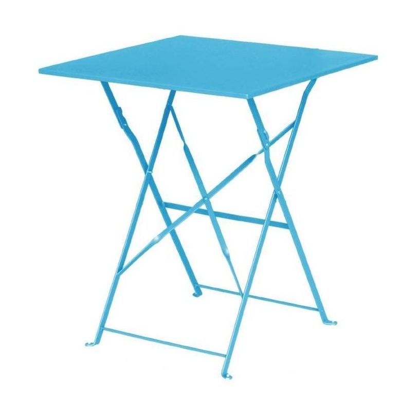 3700339880911-Table pliante de terrasse - L60 x H71 x P60 cm - Turquoise-P_79437862_1-0